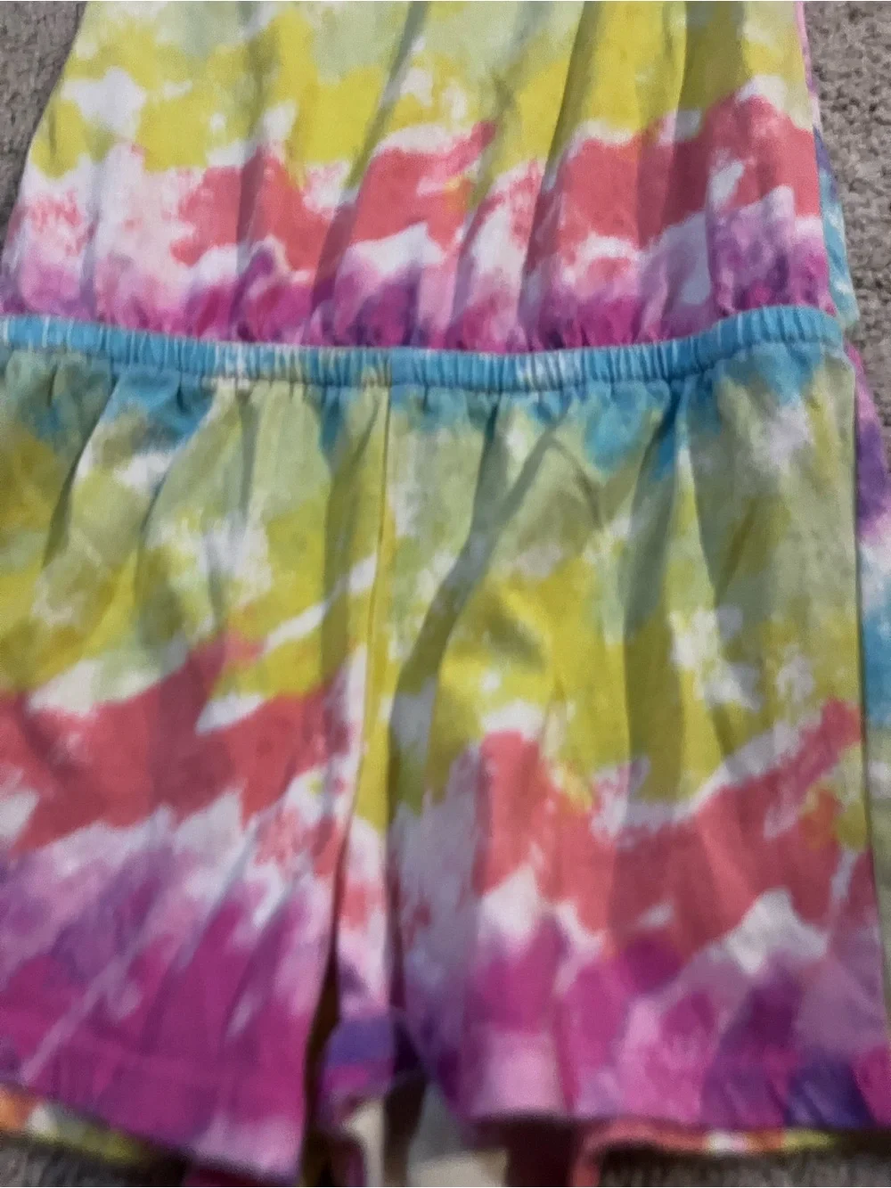 Girls' Multicolor Tie-Dye Tank Romper